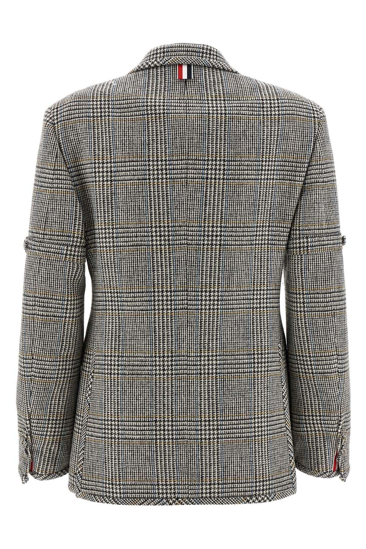 THOM BROWNE 40 prince of wales patterned wool single-breasted blazer