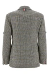 prince of wales patterned wool single-breasted blazer