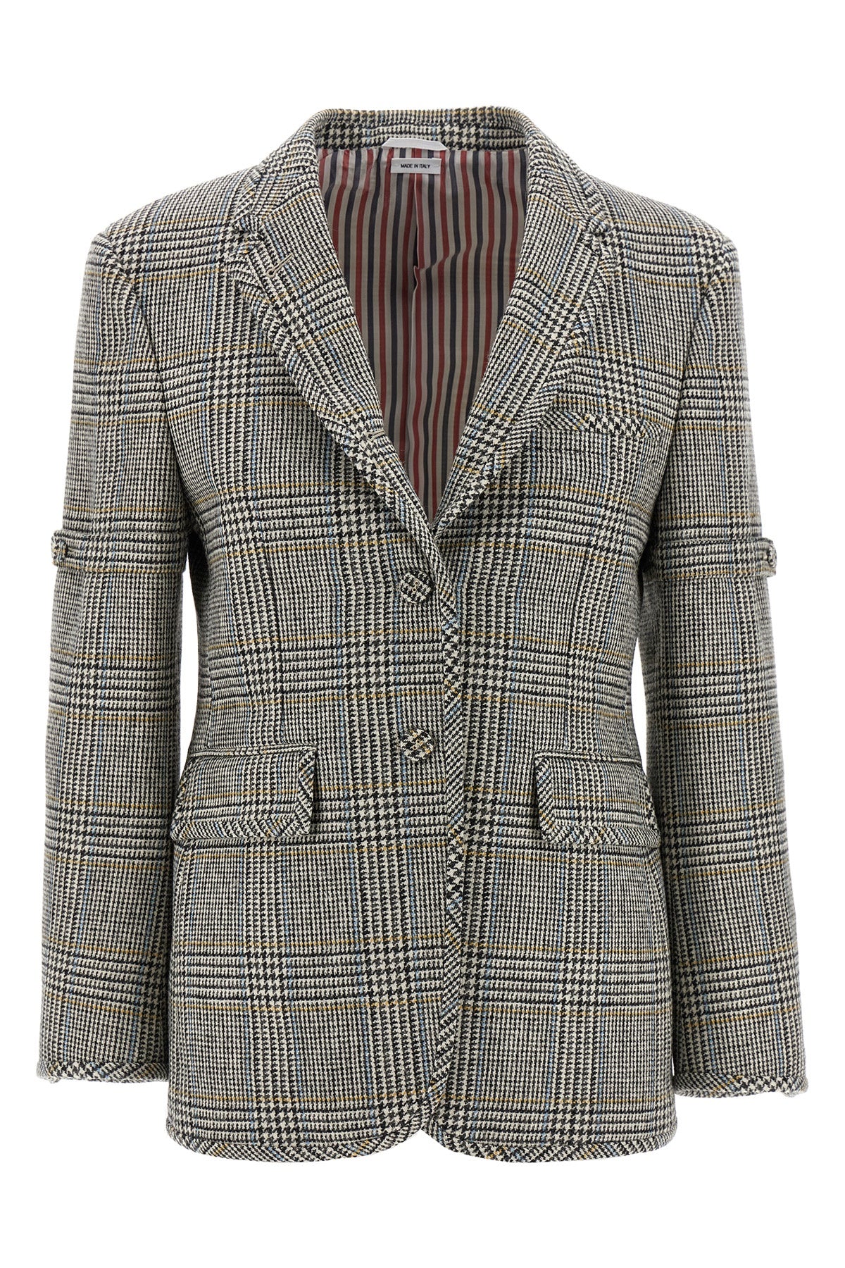 THOM BROWNE 40 prince of wales patterned wool single-breasted blazer