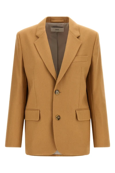 single-breasted wool blazer