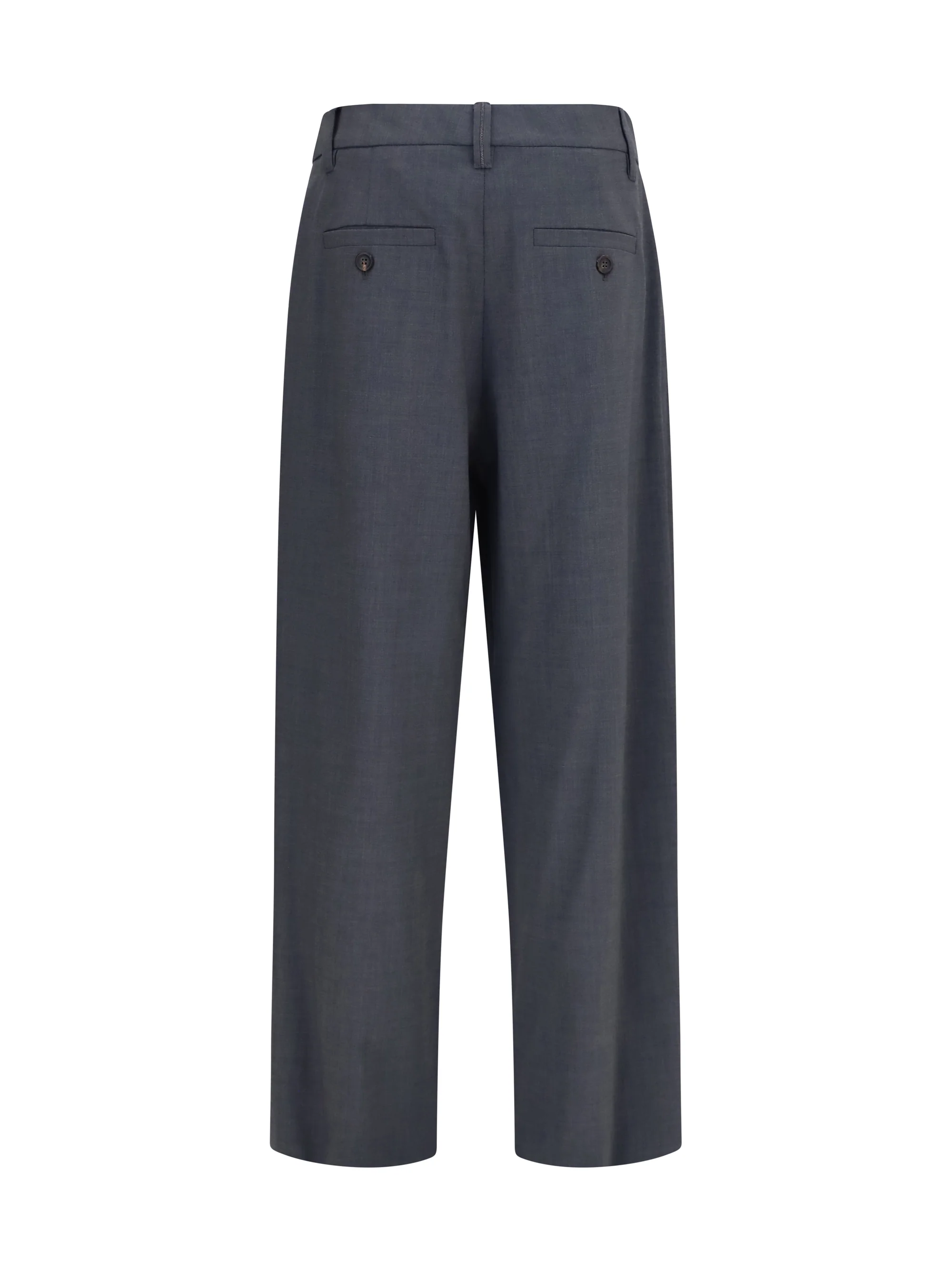 BRUNELLO CUCINELLI 42 tropical wool tailored pants with monili detail