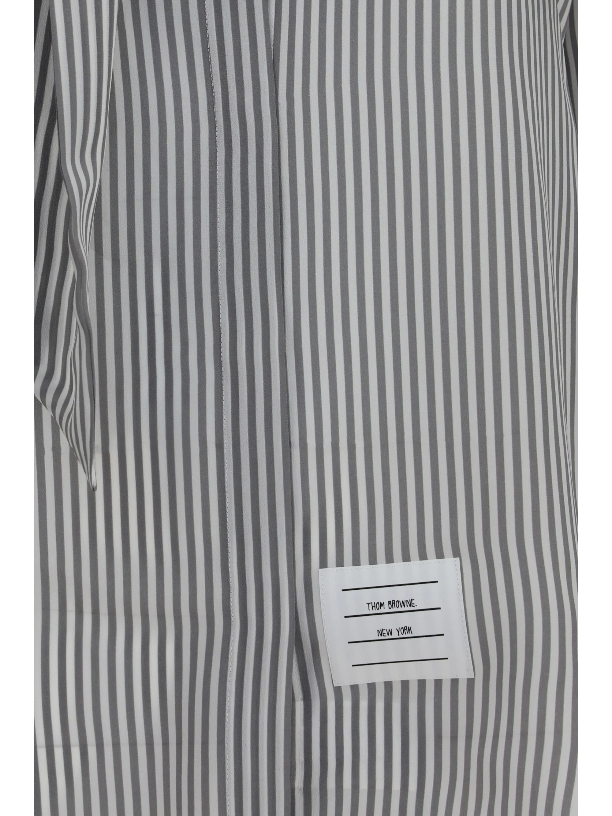 striped silk shirt with removable collar