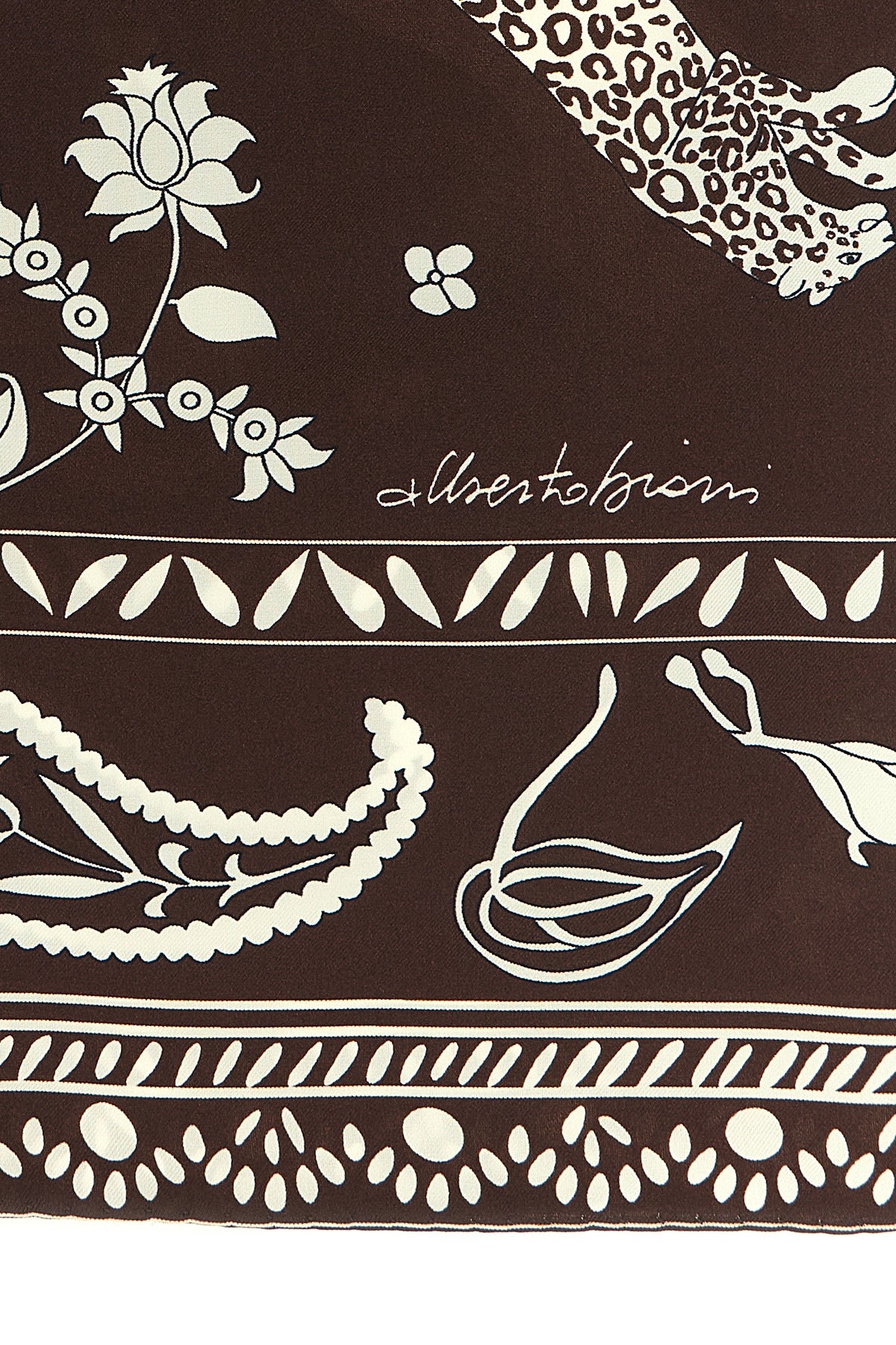 ALBERTO BIANI OS patterned silk scarf
