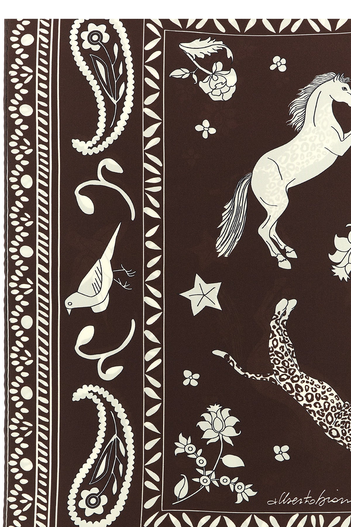 patterned silk scarf