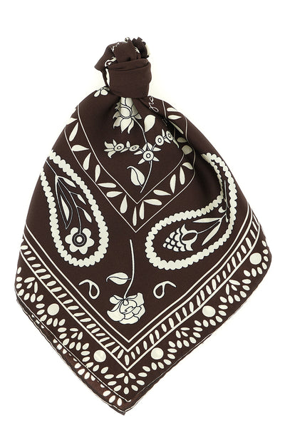 patterned silk scarf
