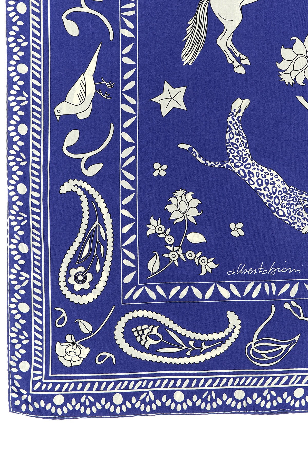 patterned silk scarf