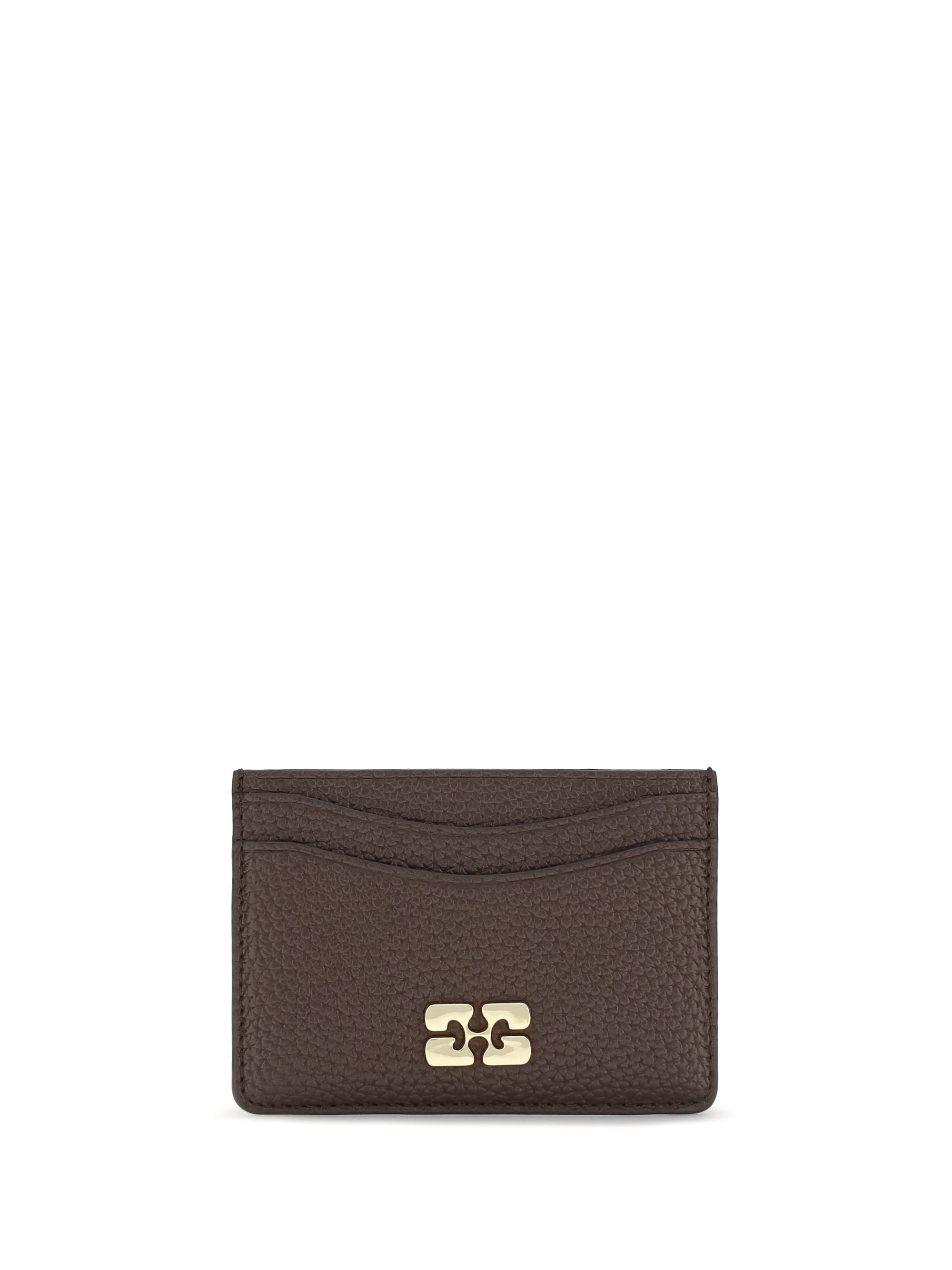 textured faux leather card holder