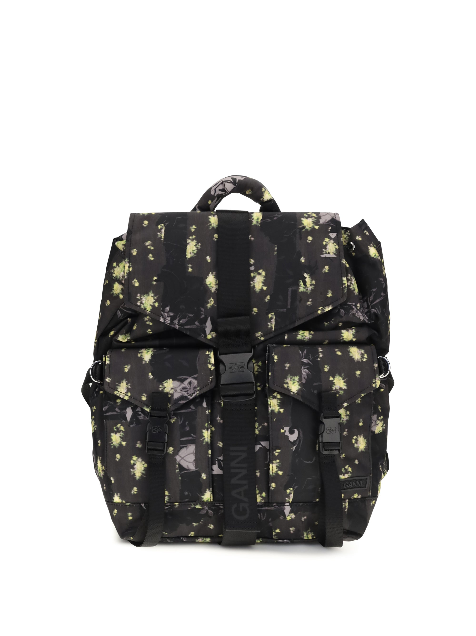 GANNI OS re-tech nylon print backpack