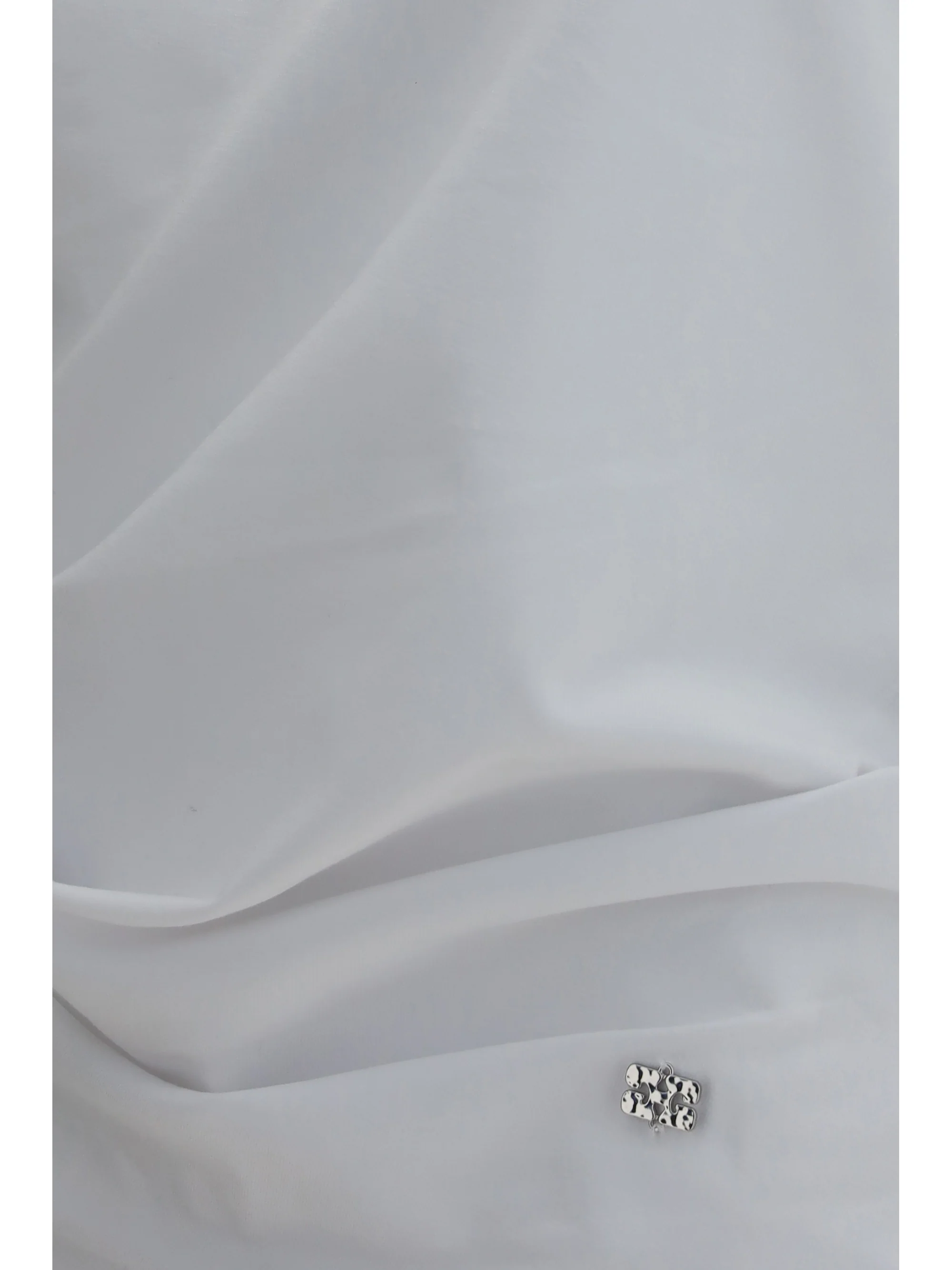 asymmetric draped stretch cotton top
