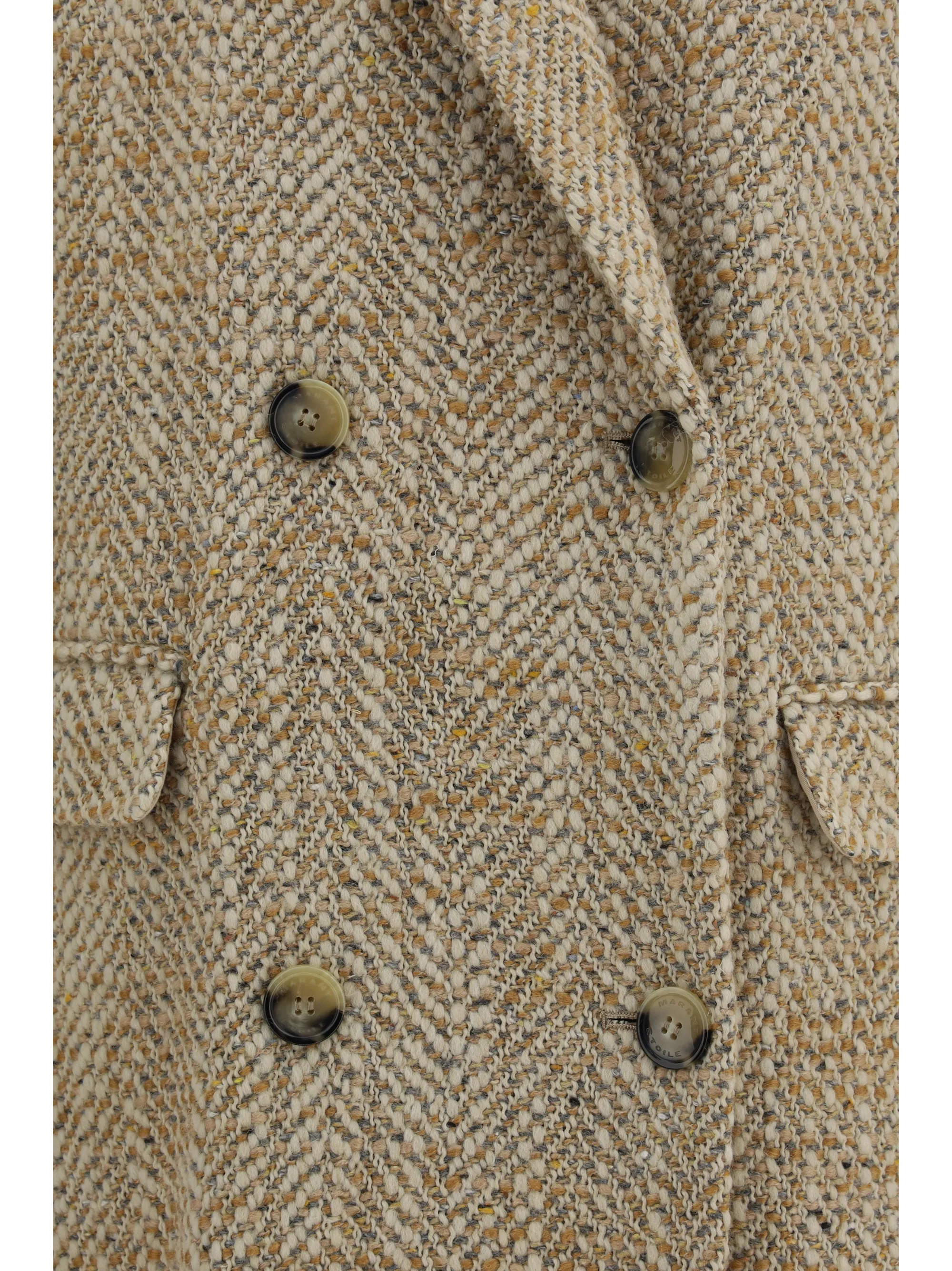 pilda herringbone wool-blend coat