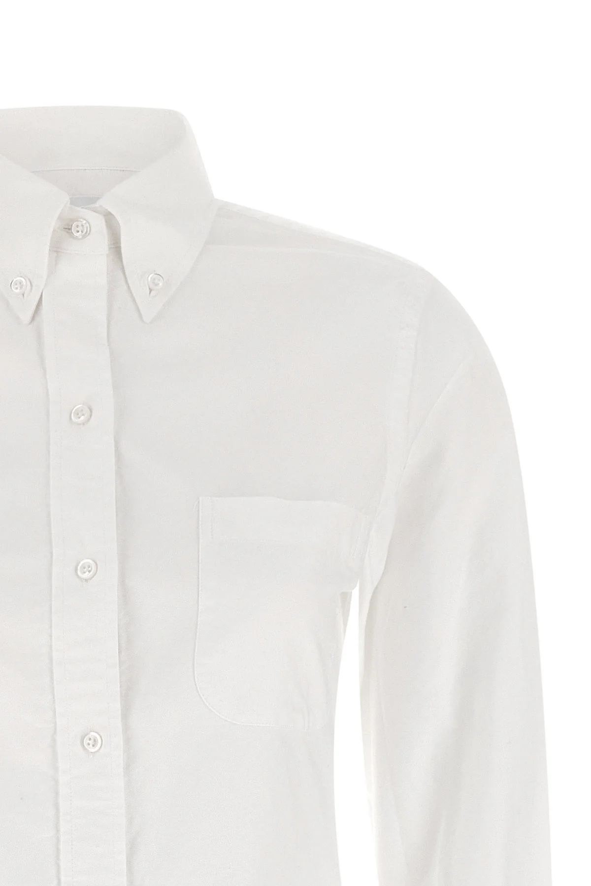 white cotton chermisier buttons closure