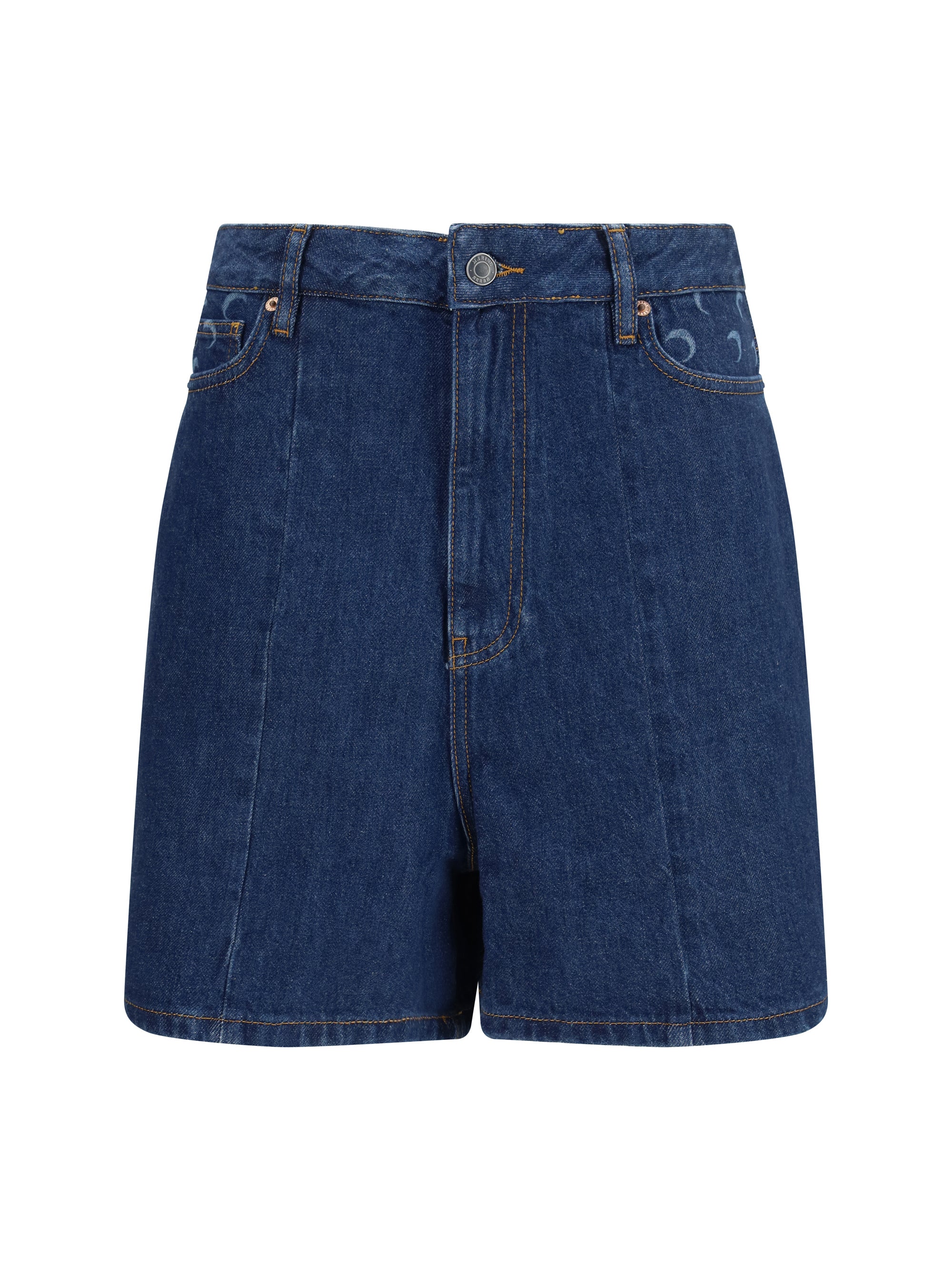 MARINE SERRE 36 high-waisted denim shorts