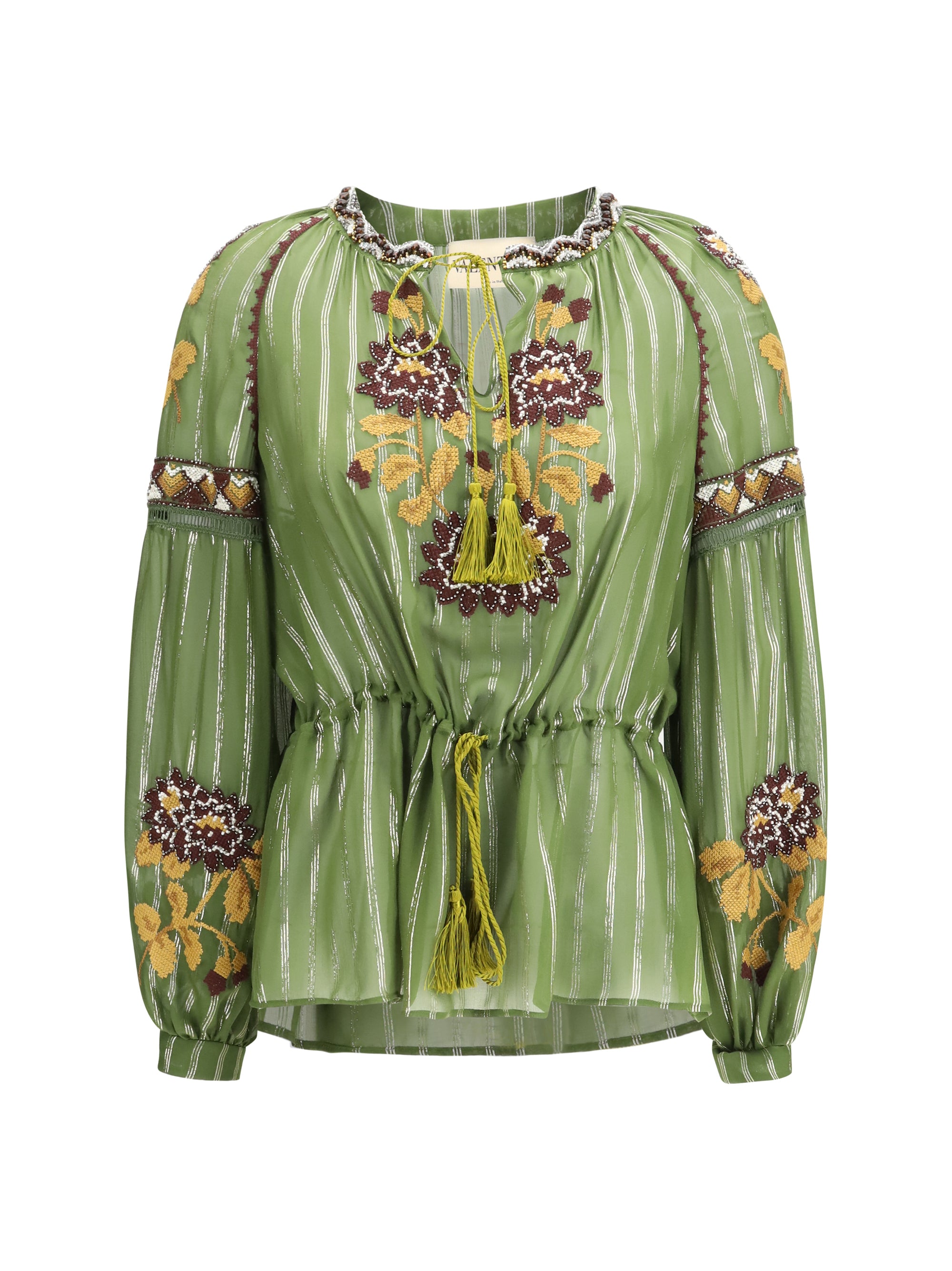 VALENTINO 44 lurex silk shirt 