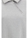 sweatshirt with oblique zip closure
