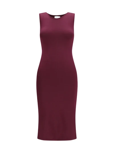 sleeveless slim-fit long silk dress