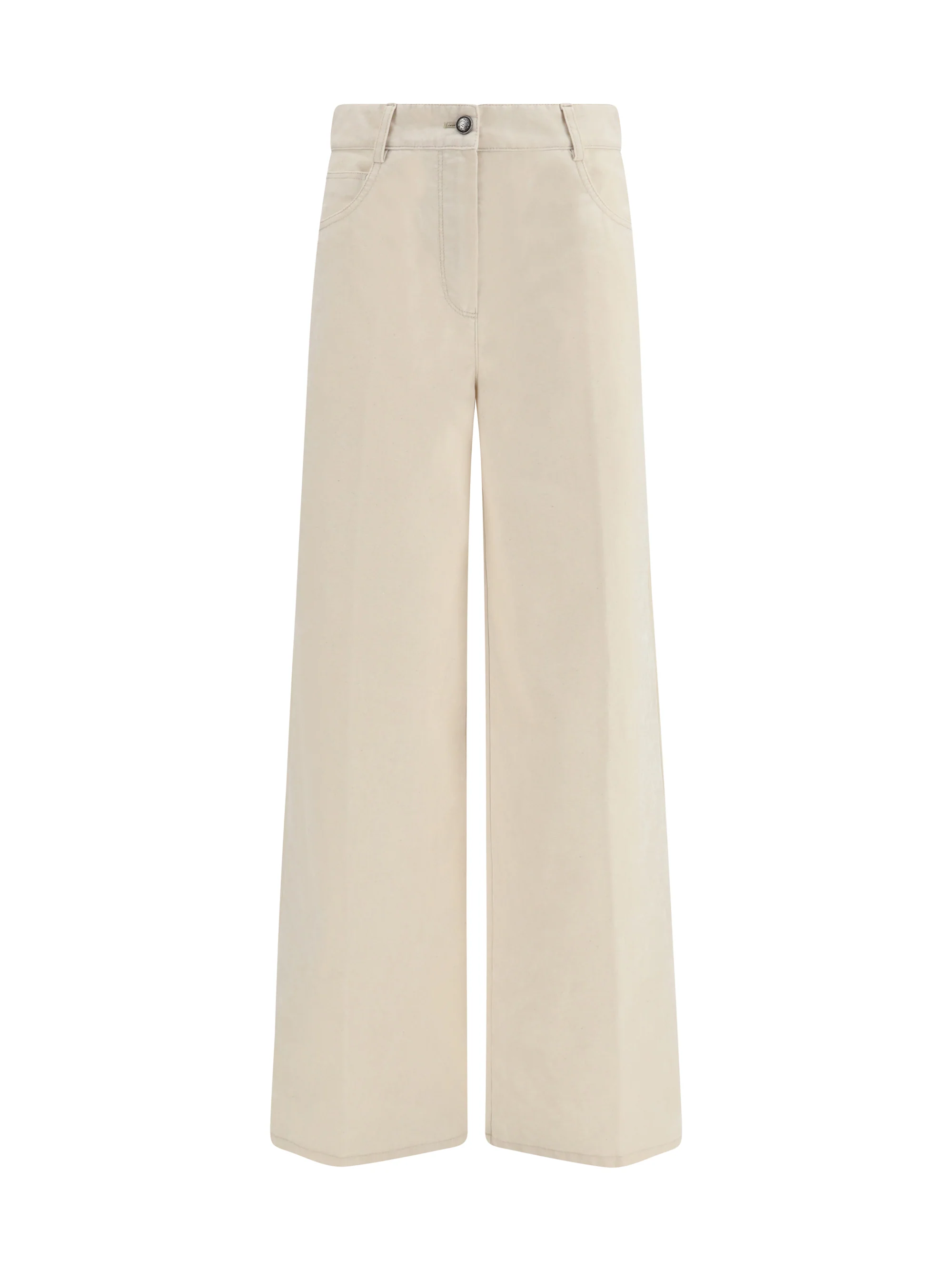 FORTE_FORTE 0 wide leg jeans in flocked denim