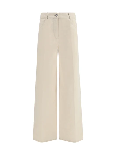 wide leg jeans in flocked denim