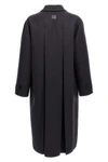 single-breasted double wool coat