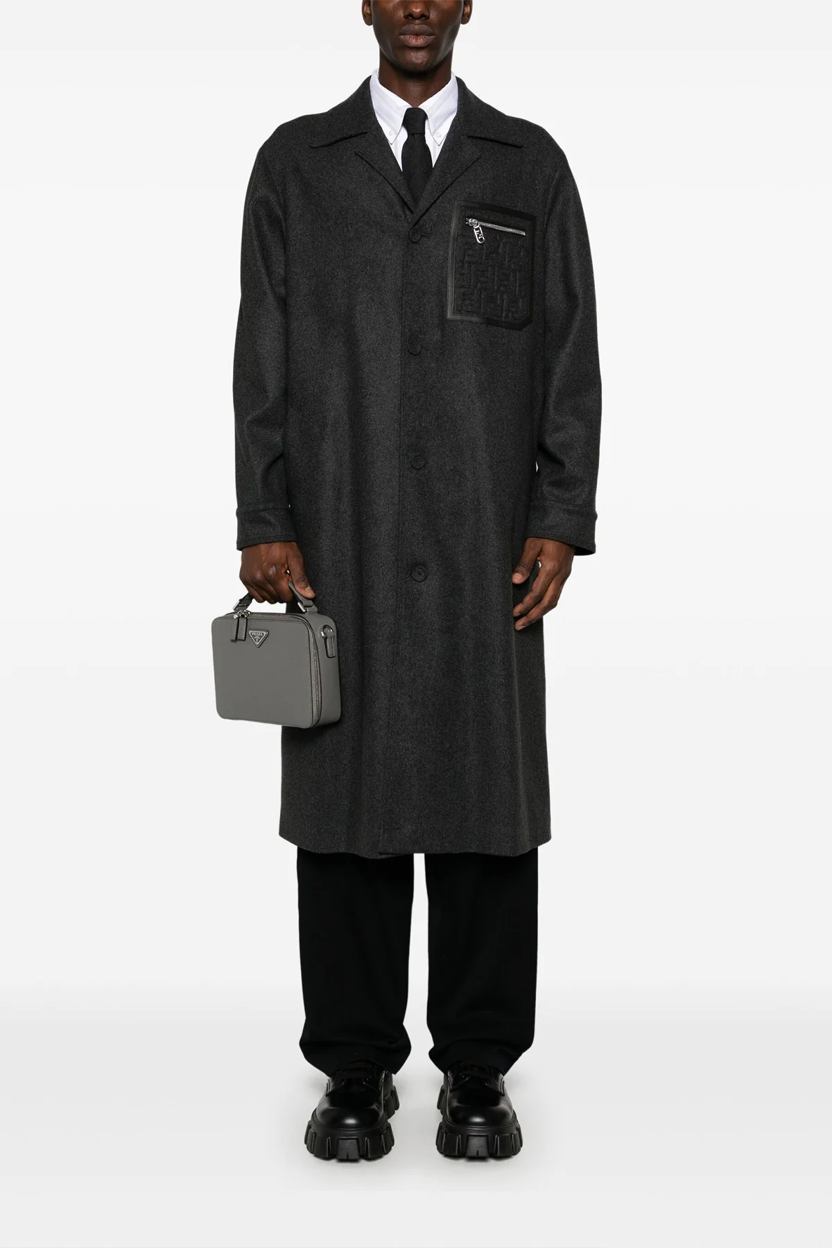 single-breasted cashmere coat