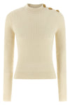 ribbed cashmere and virgin wool sweater