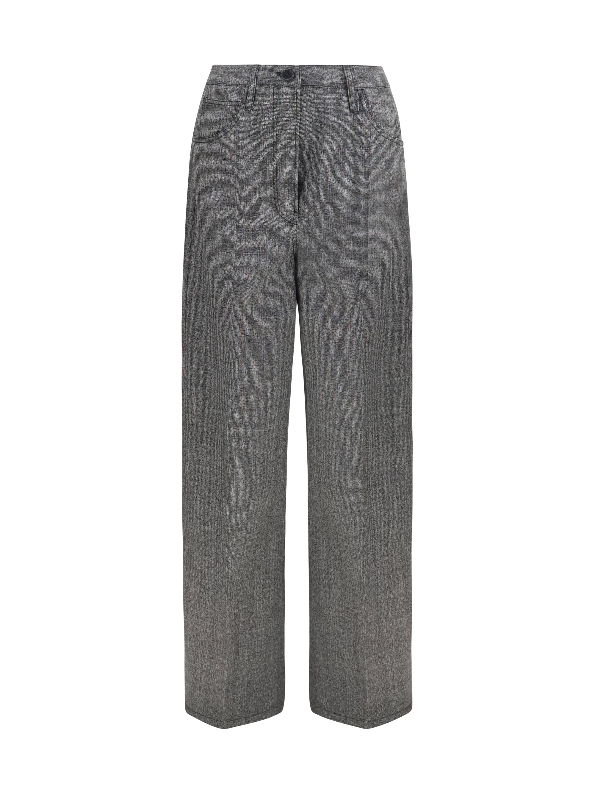 PRADA 40 mouliné wool pants