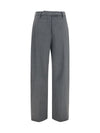 straight-leg wool-blend pants