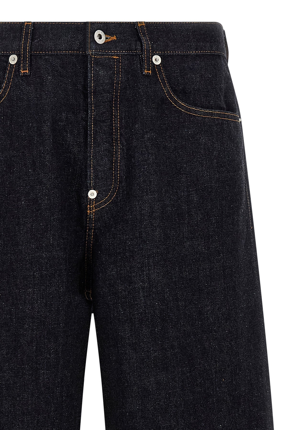 turn up jeans in cotton denim