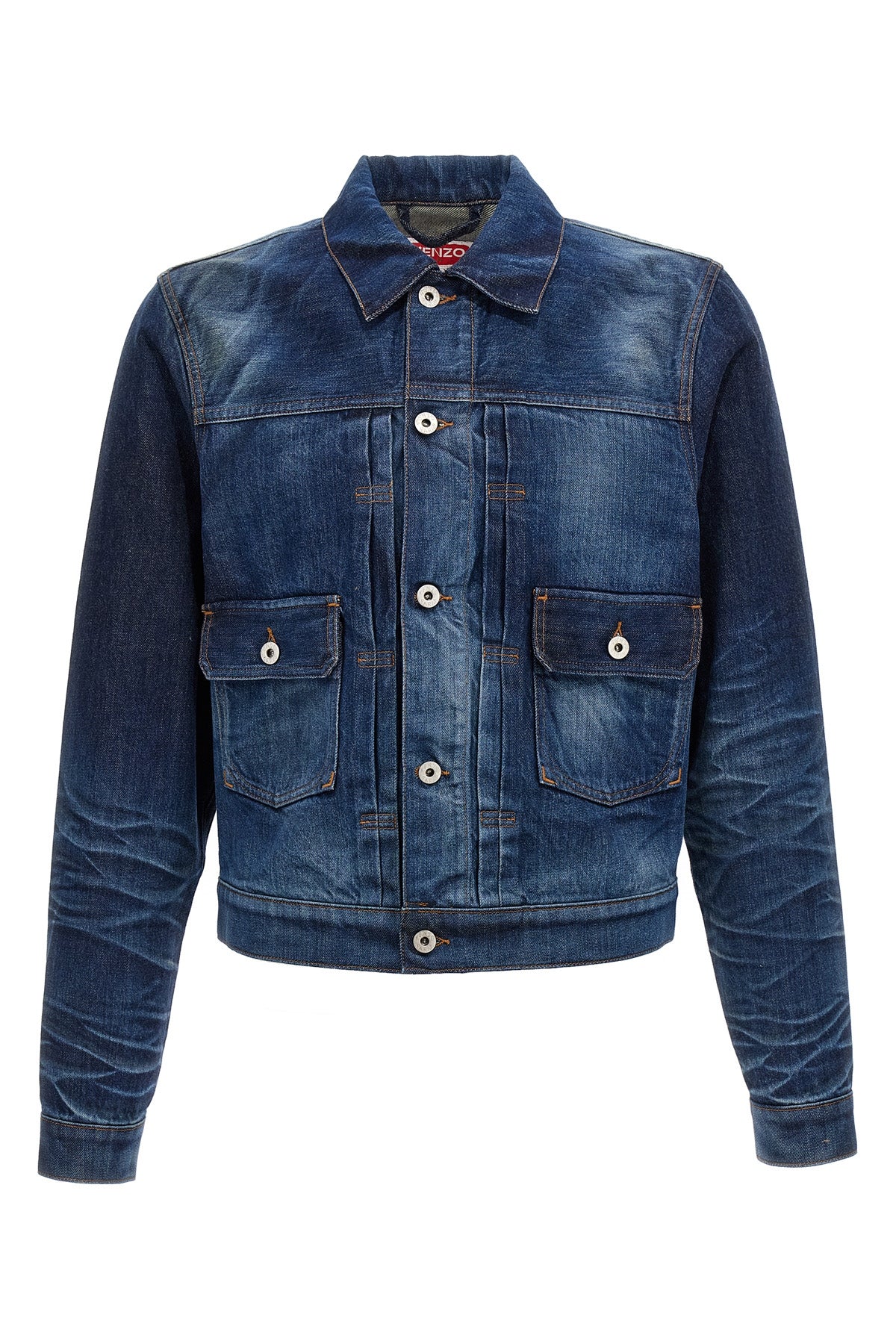 KENZO L kuroki dirty stone bleached japanese denim jacket