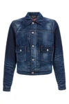 kuroki dirty stone bleached japanese denim jacket
