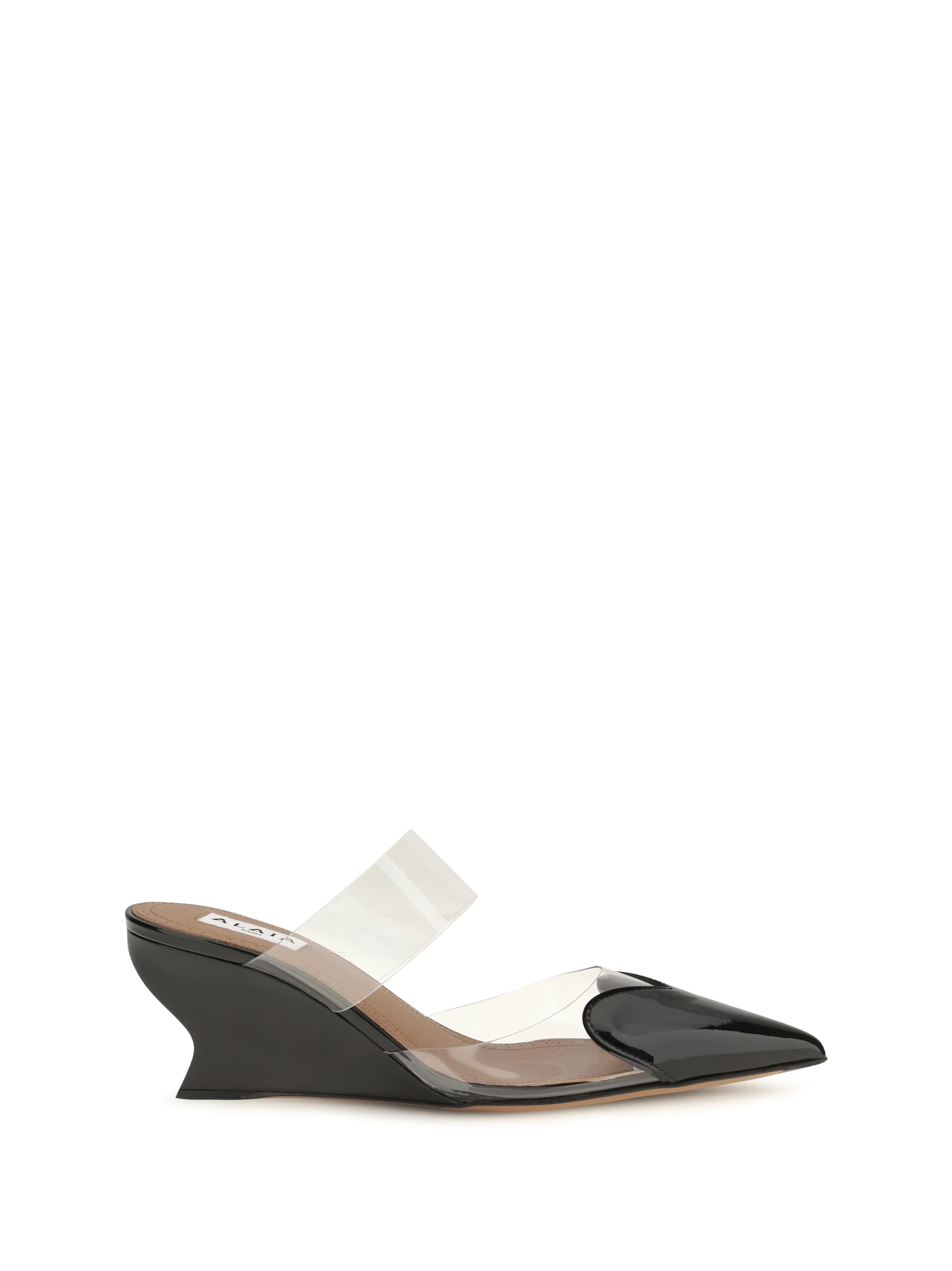 ALAIA 38 le coeur patent leather mules