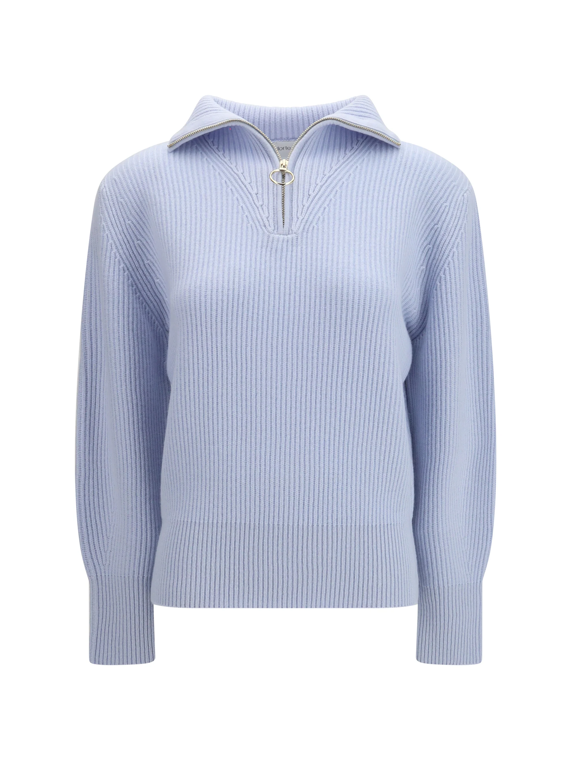 wool and cashmere half zip sweater