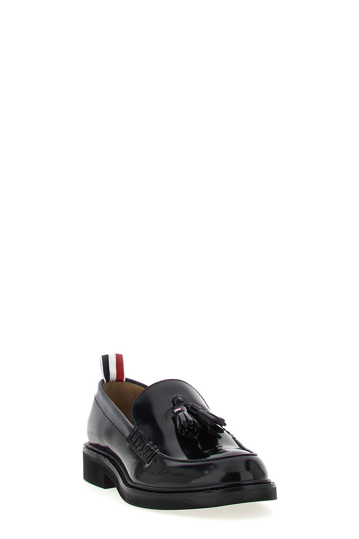 THOM BROWNE 37 polished calf leather loafers