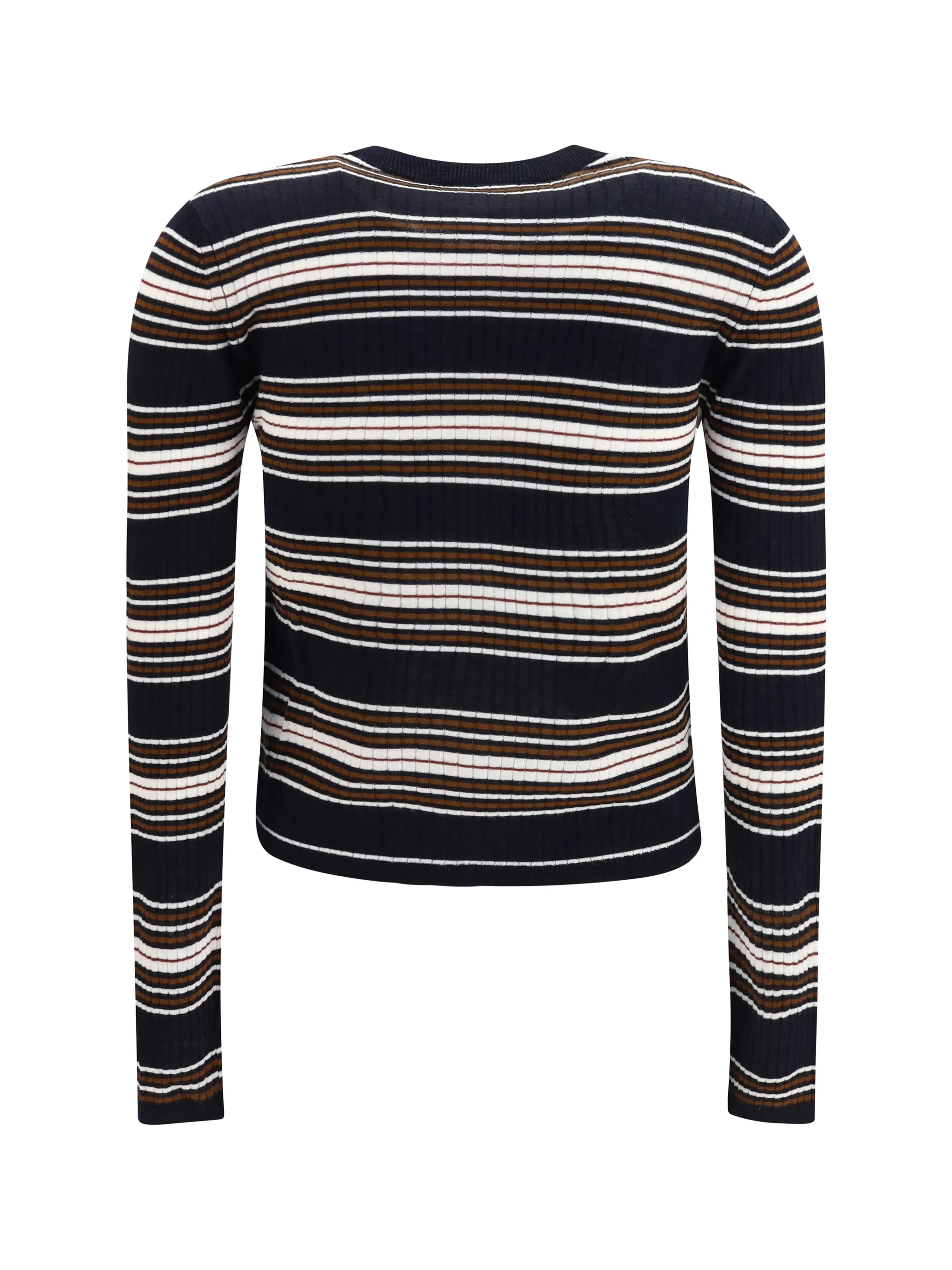 striped silk and wool cardigan