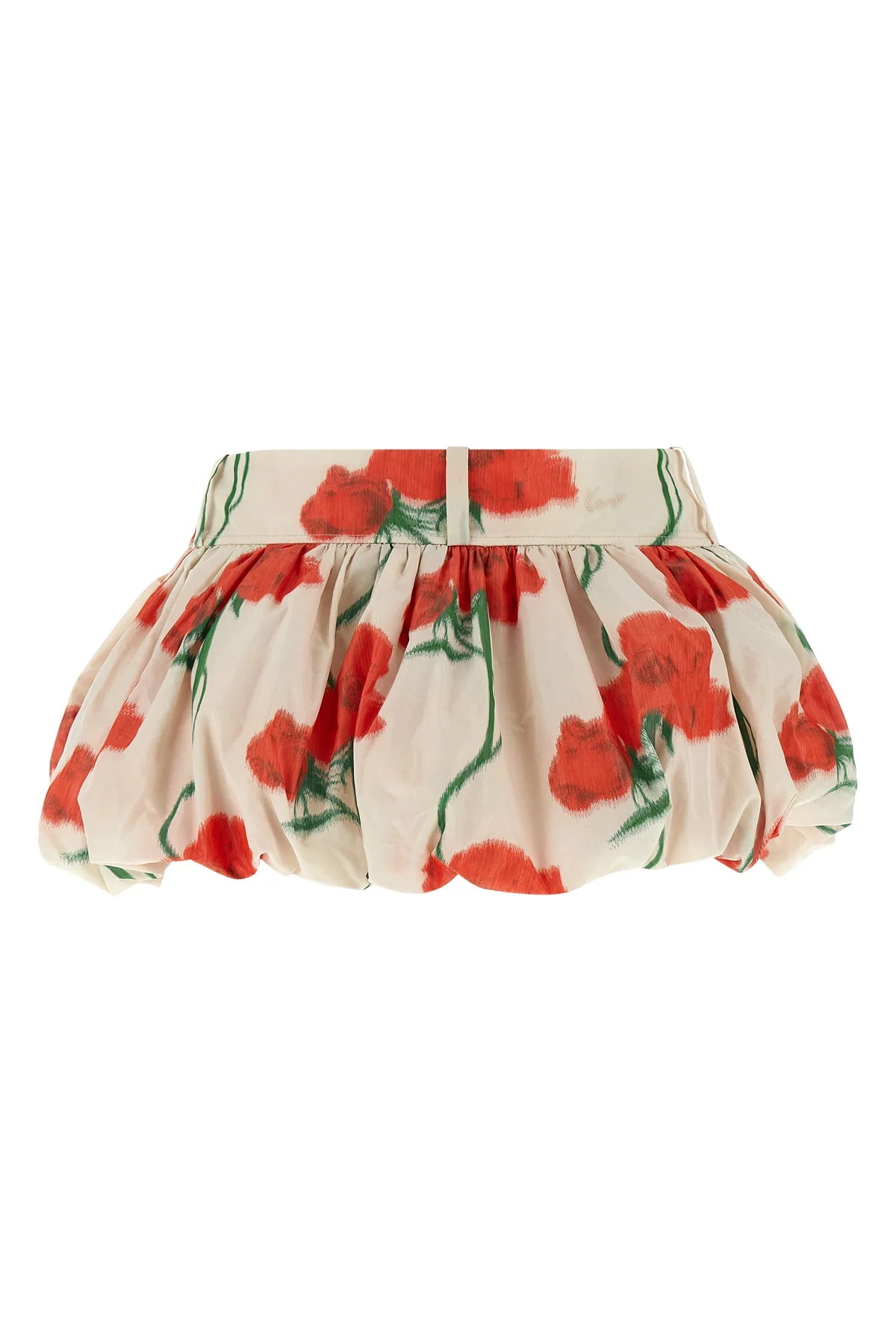 all-over mini skirt in taffeta kenzo archive rose print