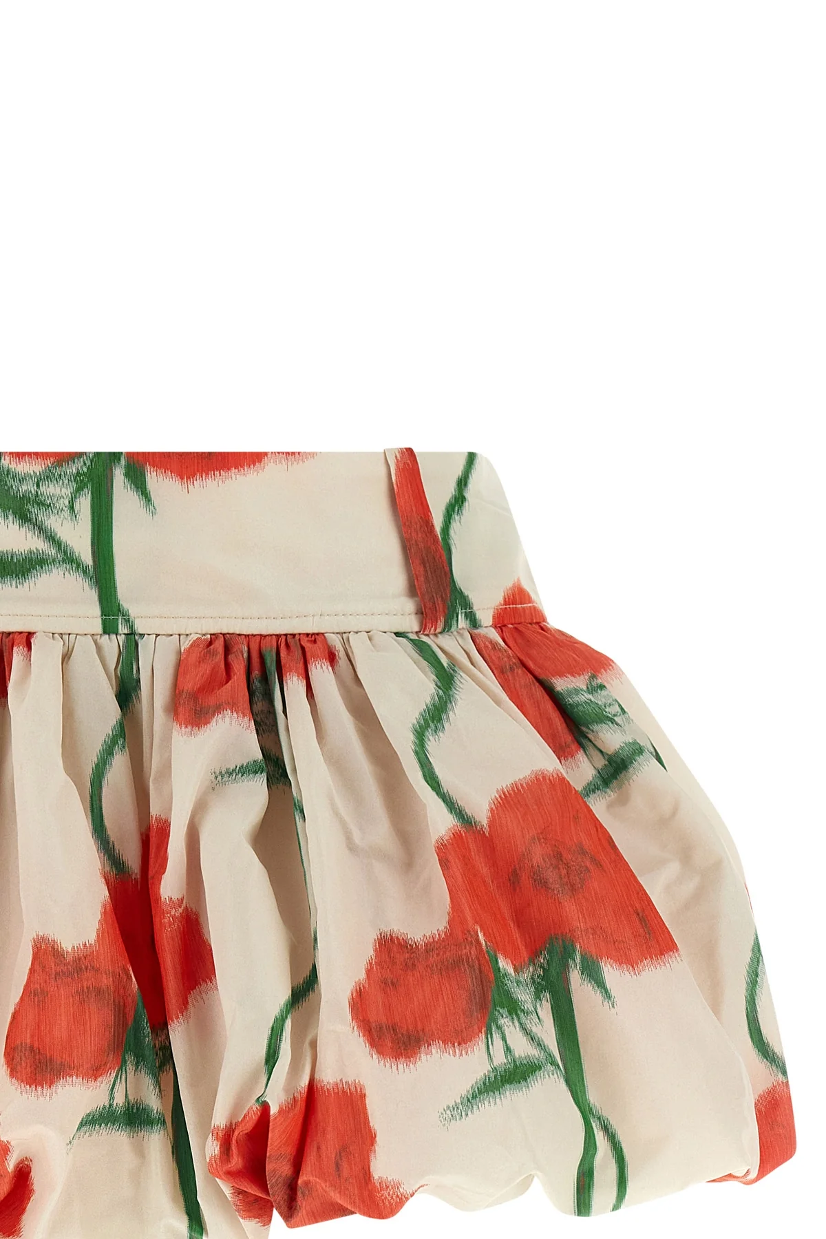 all-over mini skirt in taffeta kenzo archive rose print