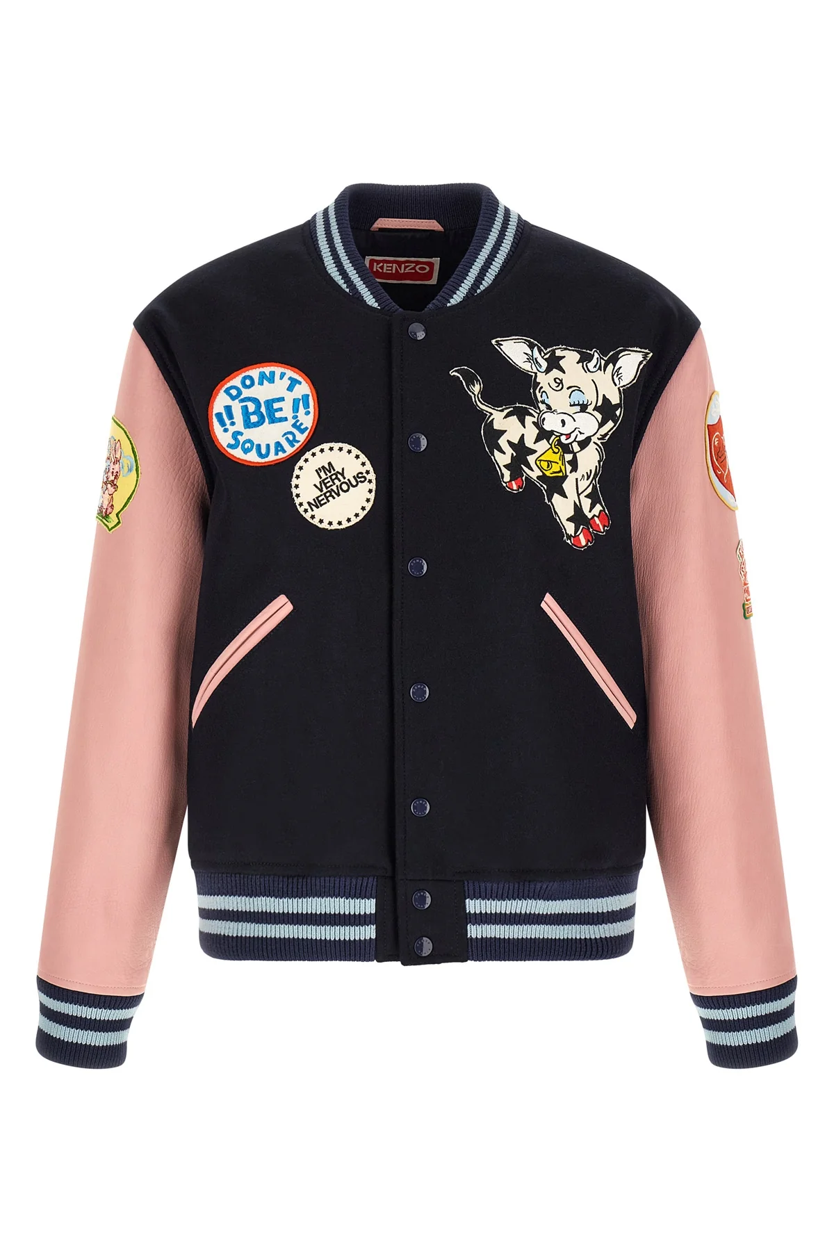 kenzo badges wool jacket