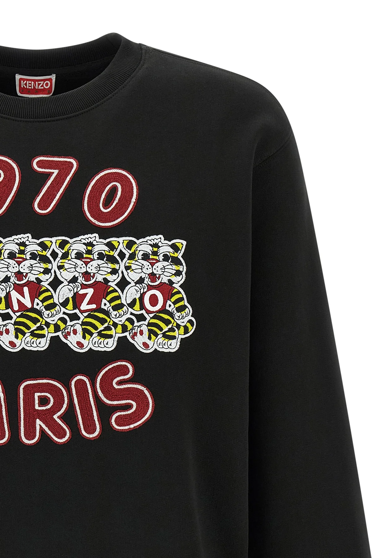 wild tiger embroidered cotton sweatshirt