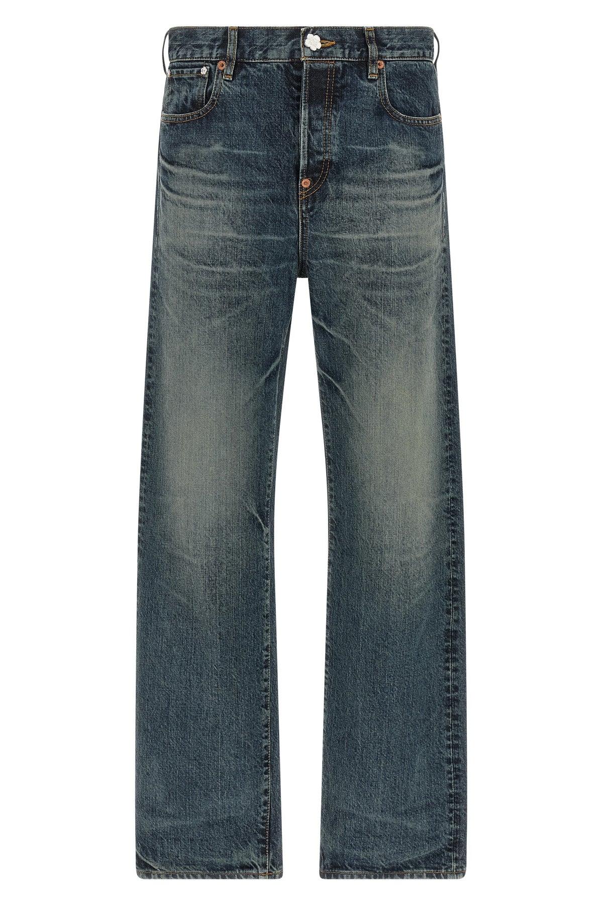 KENZO 30 the kenzo japanese denim jeans have a straight leg silhouette enhanced by a vint