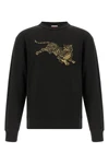 the kenzo sweatshirt in unbrushed cotton sweatshirt features a classic silhouett