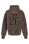 26 classic half raglan hoodie in heavy used-effect cotton sweatshirt finished