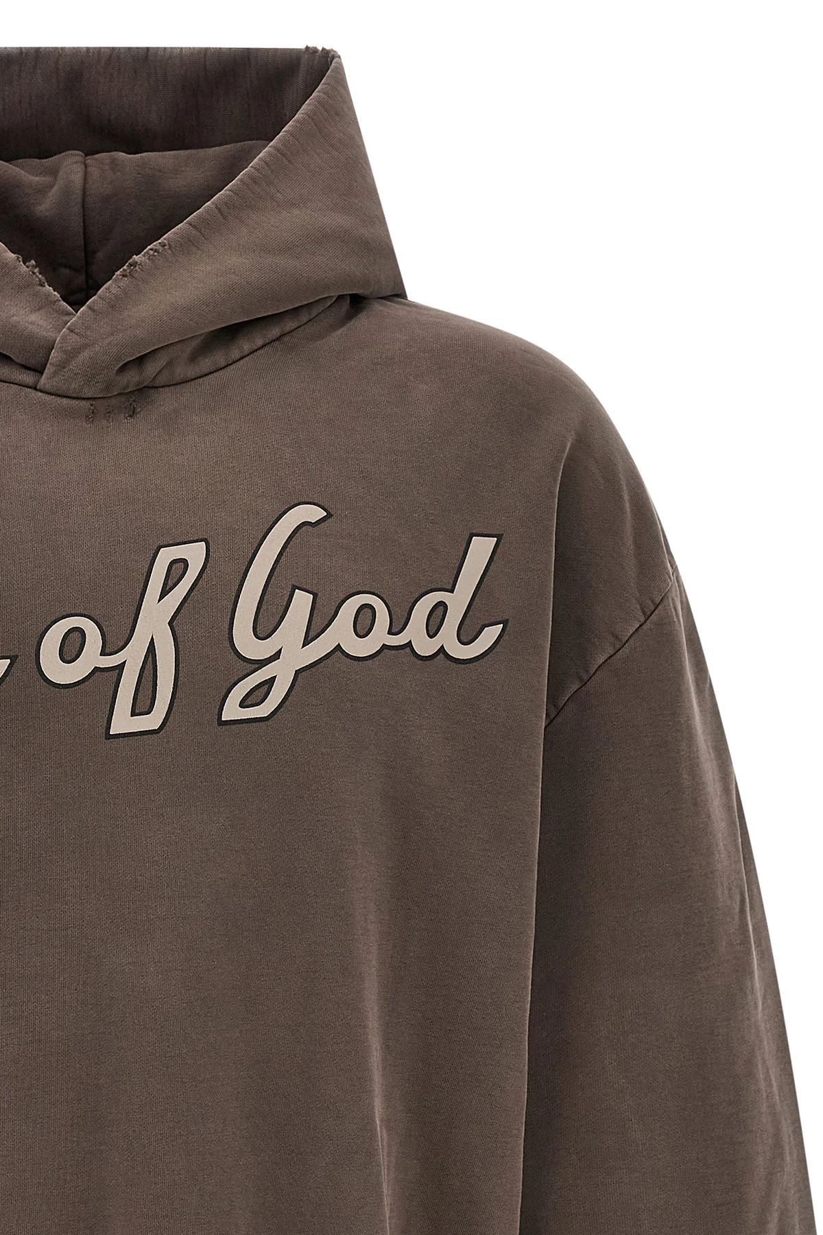 26 classic half raglan hoodie in heavy used-effect cotton sweatshirt finished