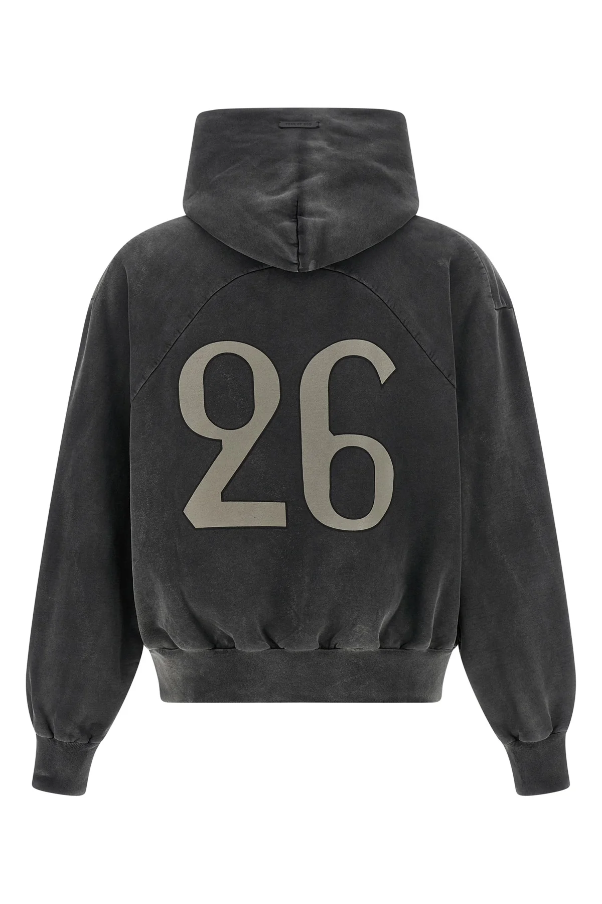 26 hoodie in heavy used-effect cotton fleece finished