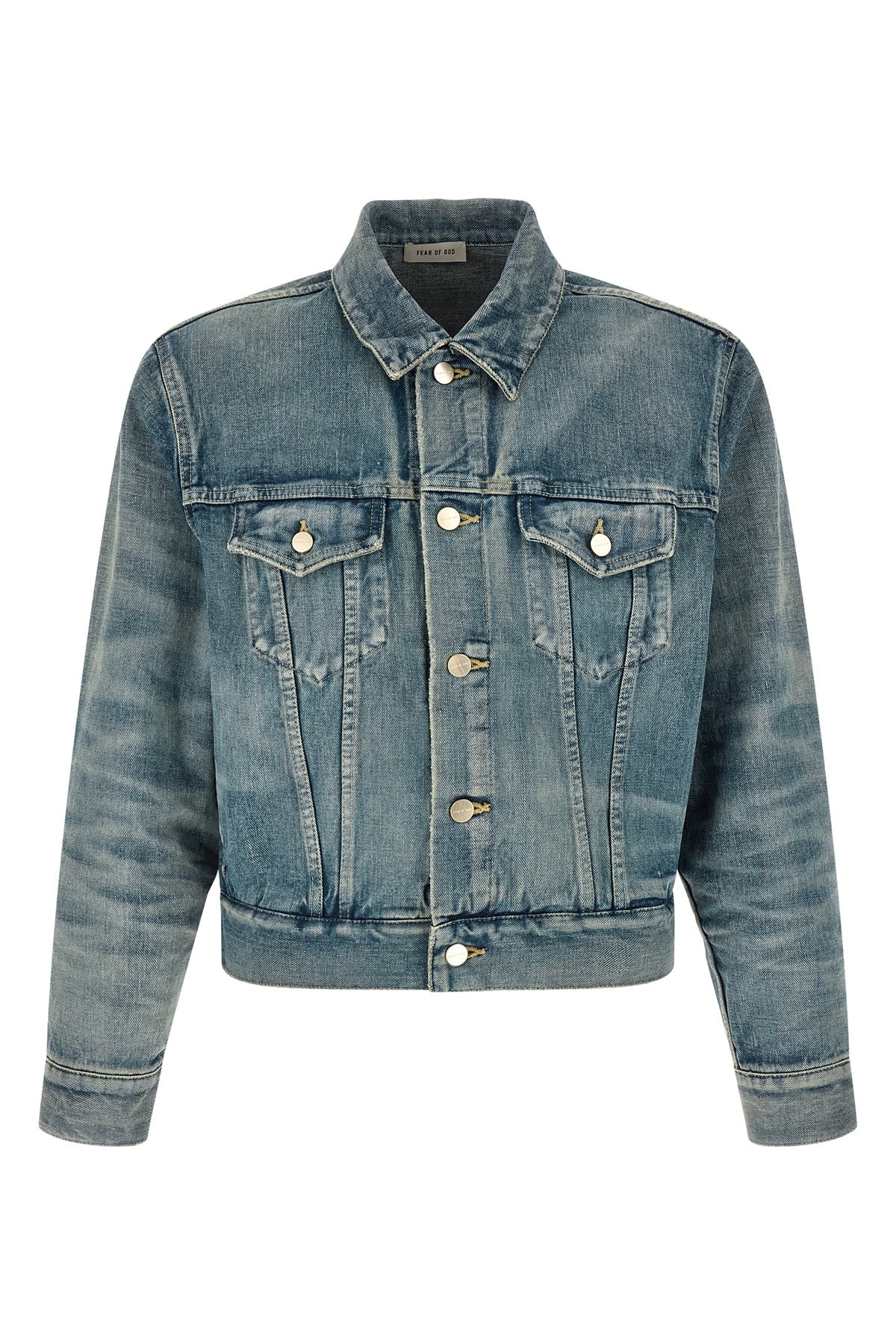 FEAR OF GOD L classic trucker stone washed cotton denim jacket