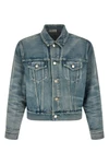 classic trucker stone washed cotton denim jacket