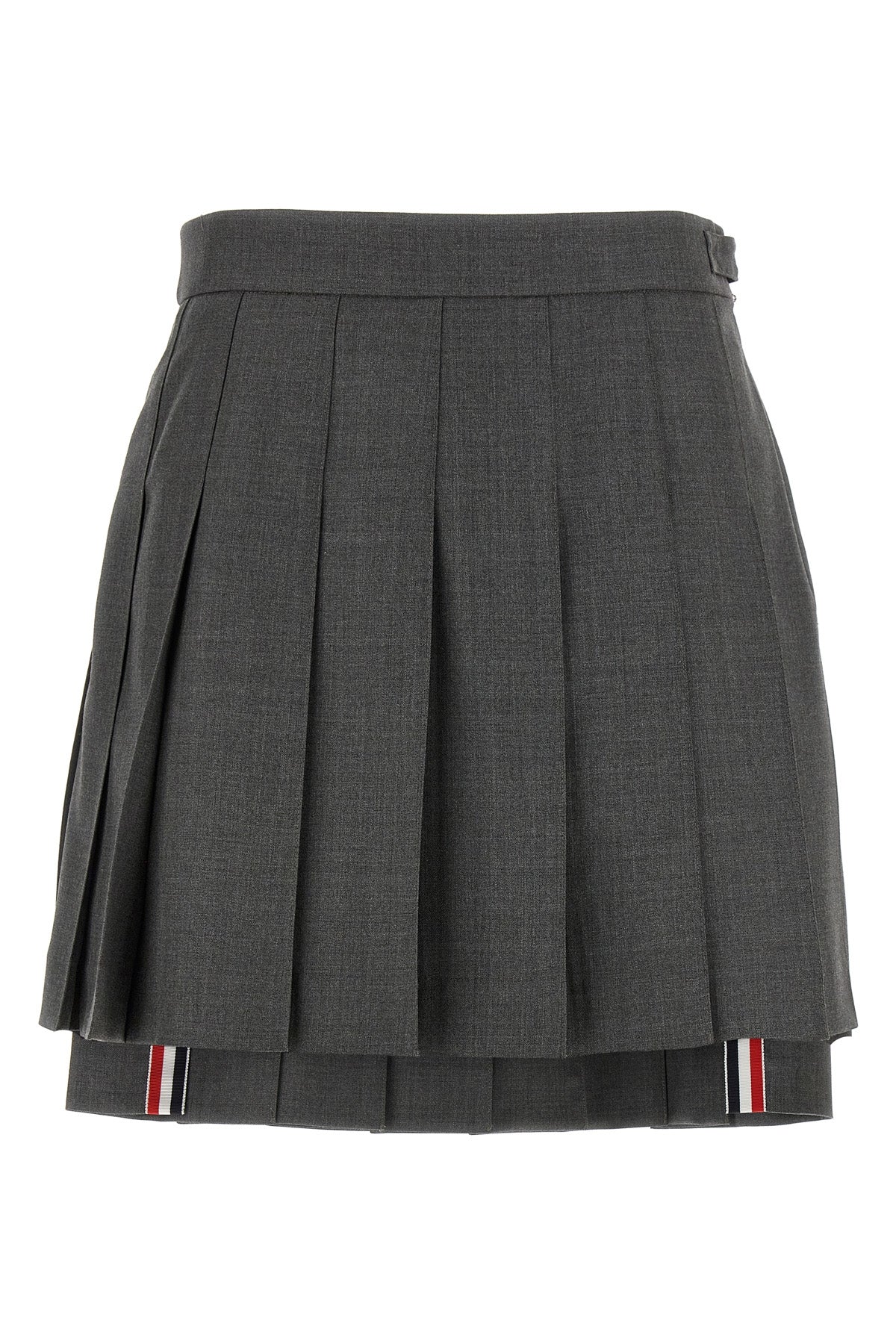 THOM BROWNE 36 thom brown pleated wool skirt