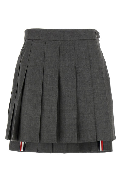 thom brown pleated wool skirt