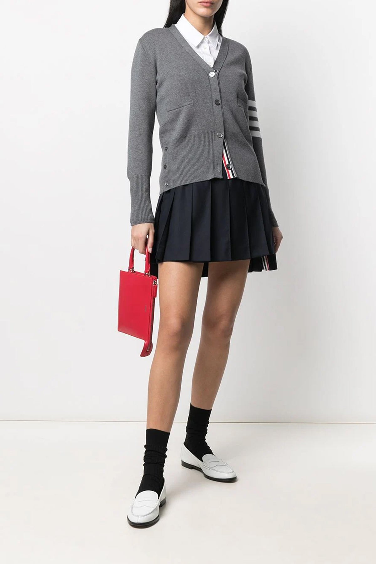 THOM BROWNE 36 4 bar blue wool
