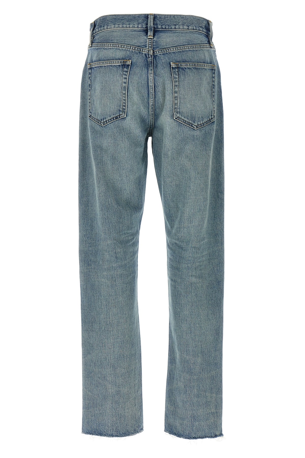 classic 5 pocket straight jeans in cotton denim