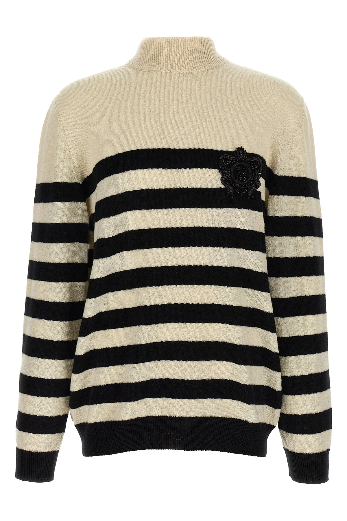 BALMAIN S marinière striped wool and cashmere sweater