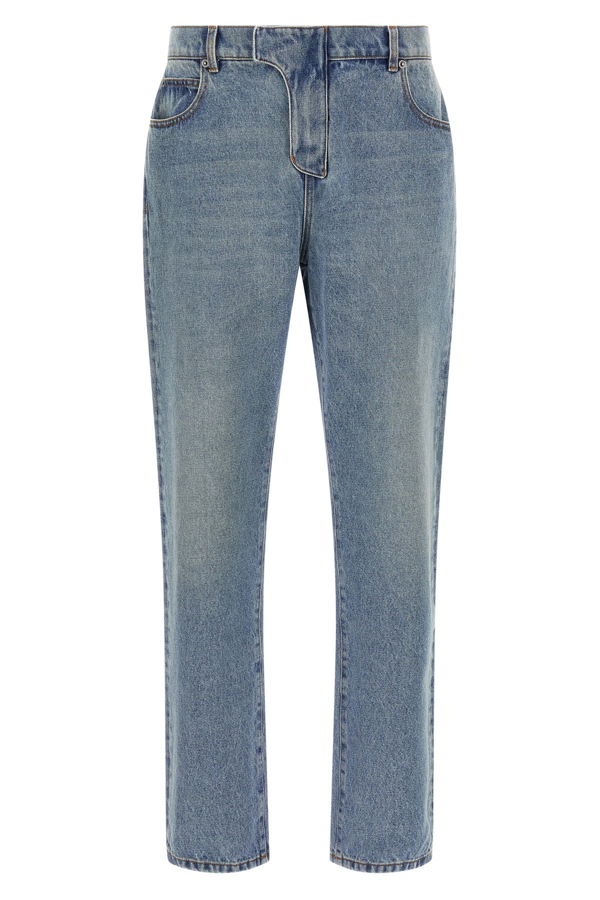 BALMAIN 33 stonewashed cotton denim jeans